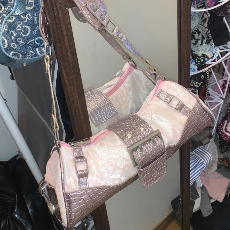 AIERTU  -  Fashion Shoulder Bag Women Printed Crossbody PU Leather Magnetic Buckle Multiple Pockets Large Capacity Street Motorcycle Bag Aiertu