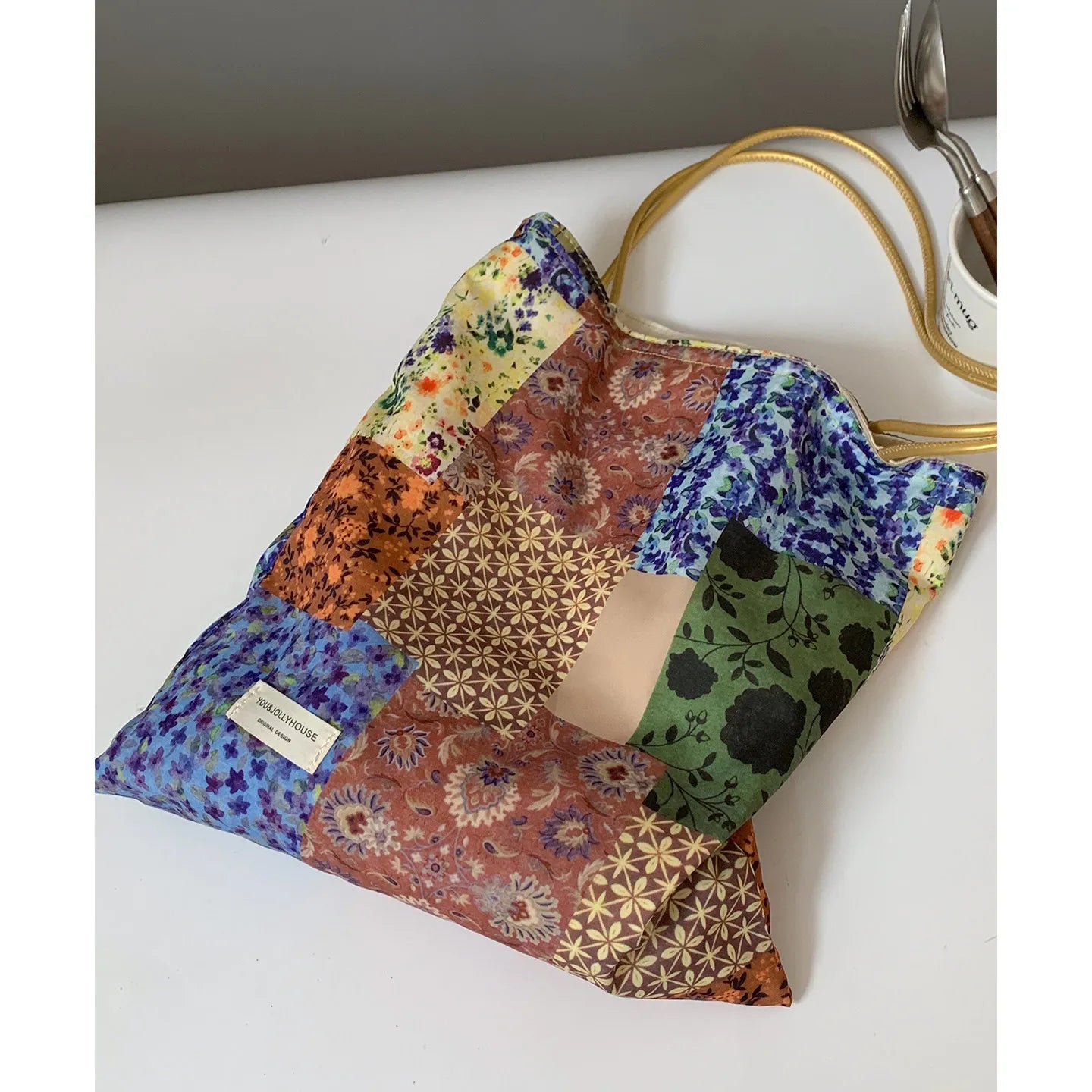 AIERTU  -  Flower Canvas Underarm Bag for Women New Fashionable New Chinese Style Large Capacity Cloth Bags Aiertu