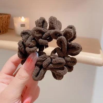 Aiertu Autumn Winter New Sweet Plush Soft Girls' Women Pompom Hair Ties Elastic Hair Band  Ropes  Accessories Headwear aiertu
