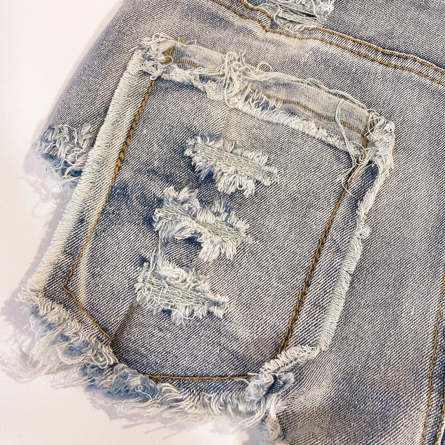 AIERTU  -  New Sexy European American Style High-Waisted Slim Fit Jeans Shorts For Women Fringe Denim Short Pants Funny Casual Aiertu