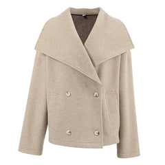 Autumn and Winter New Lapel Loose Casual Jacket Fashion Temperament Coat Women's Clothing Aiertu