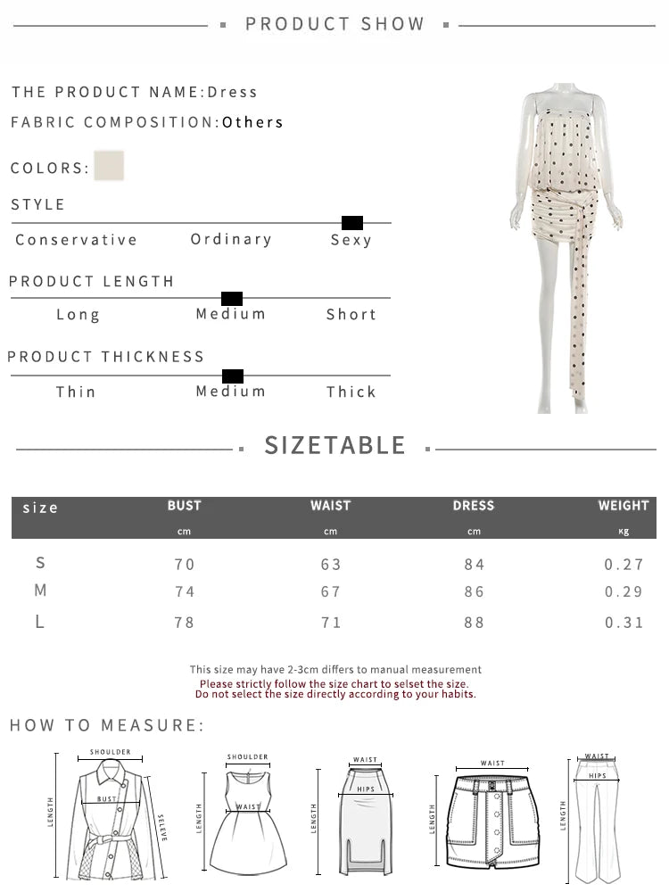 AIERTU  -  Mesh Patchwork Mini Dress Woman Polka Dot Print Wrap Chest Backless Tassel Decoration Y2K Style Ruched Elegant Bodycon Aiertu