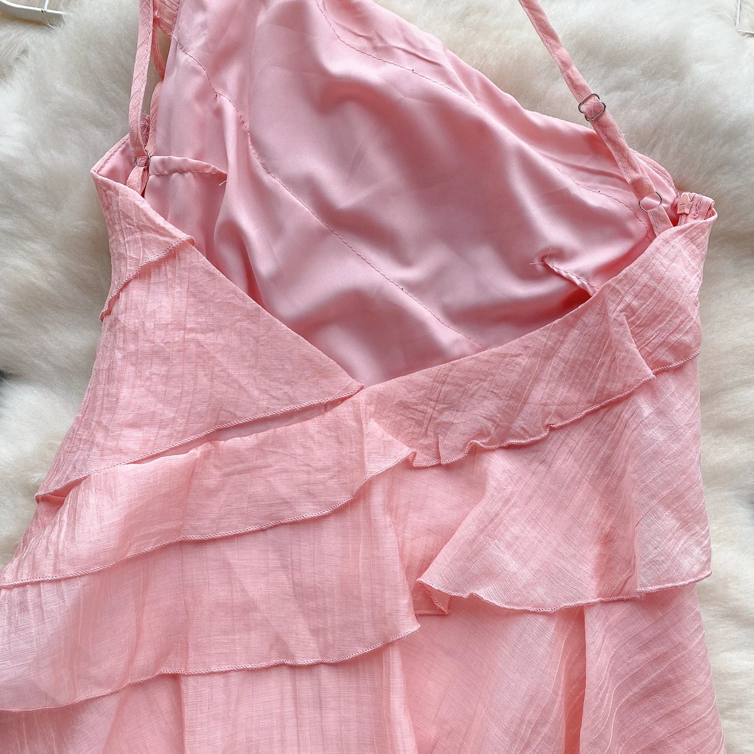 Aiertu Summer Dress Women Diagonal Collar Flounced Edge Tierred Vocation Vestidos Female Exposed Shoulders Dresses Summer Aiertu