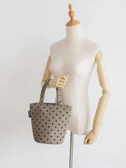 AIERTU  -  Bucket Handbag New Corduroy Polka Dot Fabric Bag Casual Versatile Women's Office Handbags Aiertu