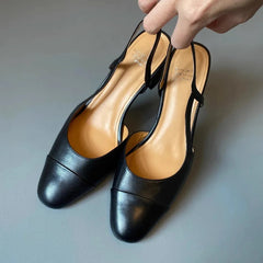 AIERTU  -  Fashion Womens Shoes Luxury Genuine Leather High Heeled Sandals for Woman French Style Casual Shoes Designer Shoes Zapatos Mujer Aiertu