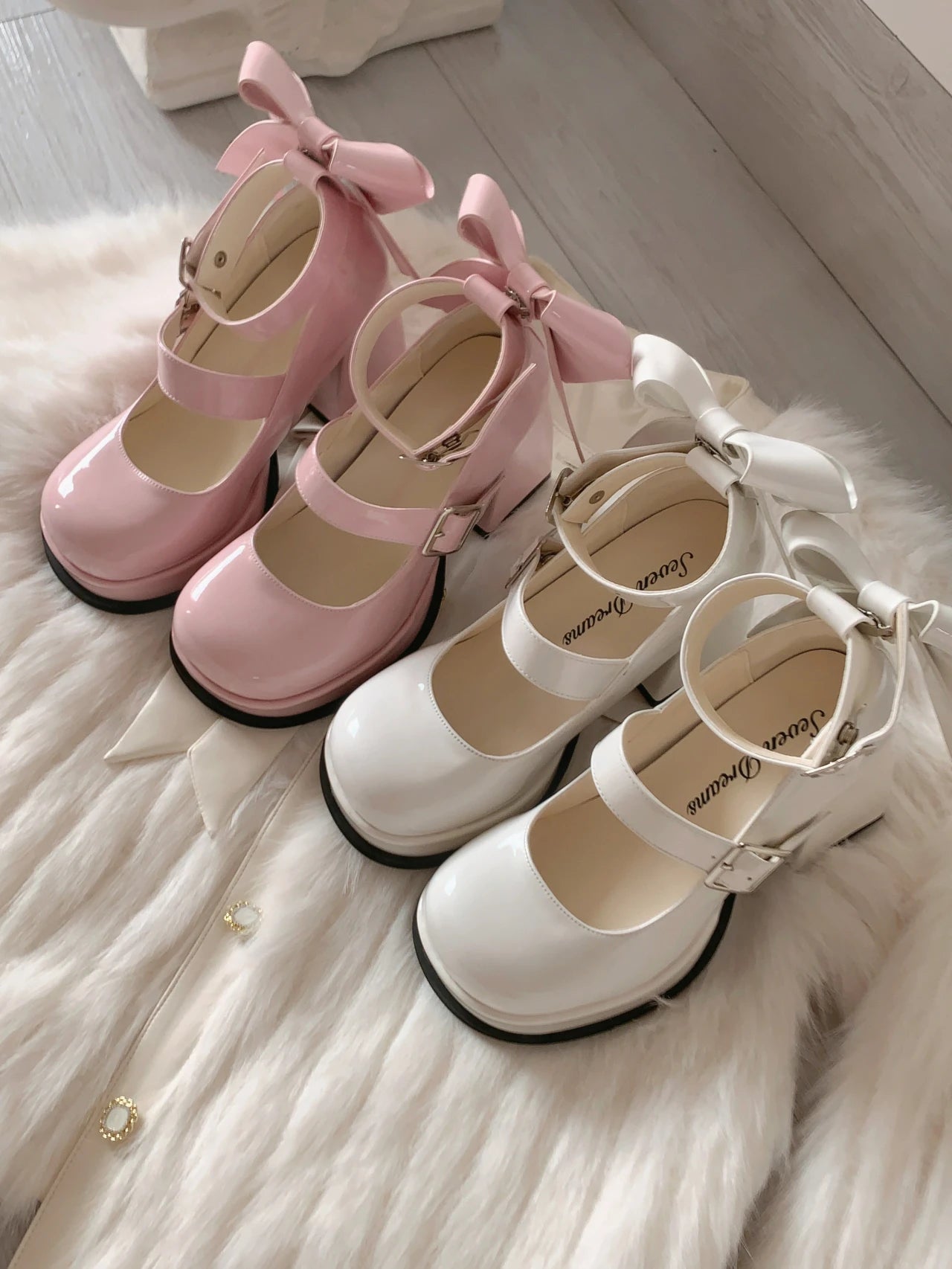 Aiertu Bow Mary Jane High Heels Women Shoes Dress Lolita Shallow Fashion Sandals New 2024 Spring Designer Casual Pumps Aiertu