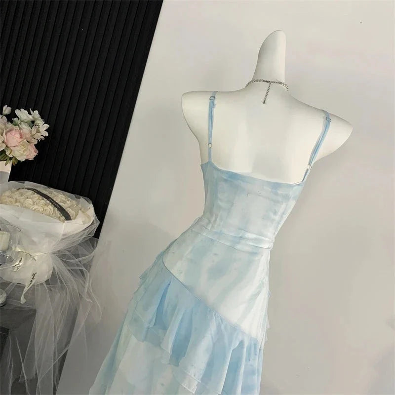 Aiertu - Aquatic Songs and Marine Roses Dress Mermaidcore Kawaii Academia Y2K Cottagecore Coquette Fairycore Dollette Princesscore Aiertu