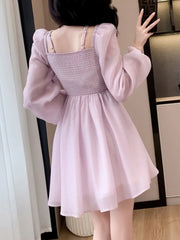 Aiertu Fashion New Women Vintage Elegant Chic Party Dress Long Sleeve Casual Birthday Club Prom Vestidos Female Summer Robe New Clothes Aiertu