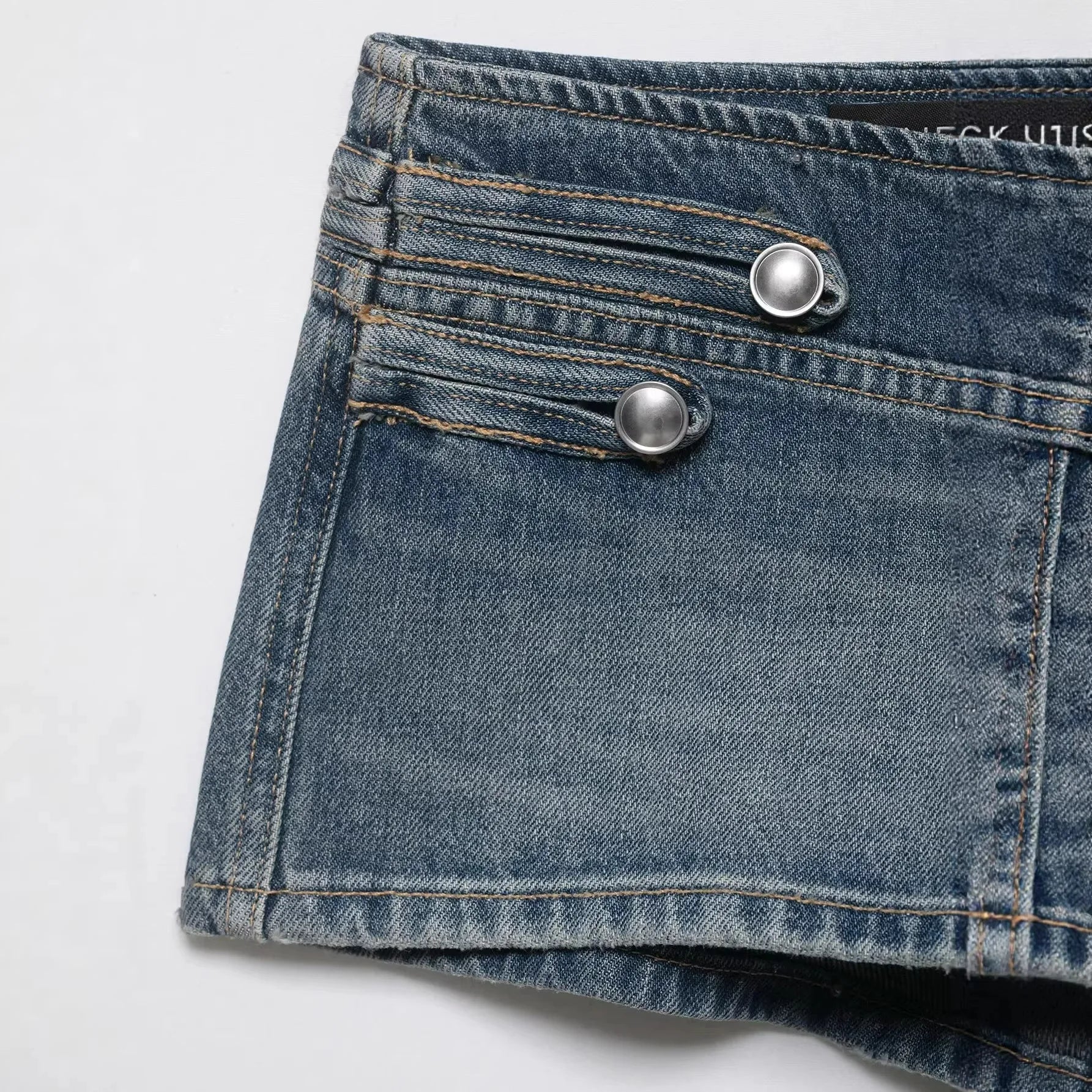 AIERTU  -  Low Waist Mini Denim Shorts Women's American Style Retro Wash Casual A-Line Hot Pants Summer Street Trend Sexy Girl Aiertu
