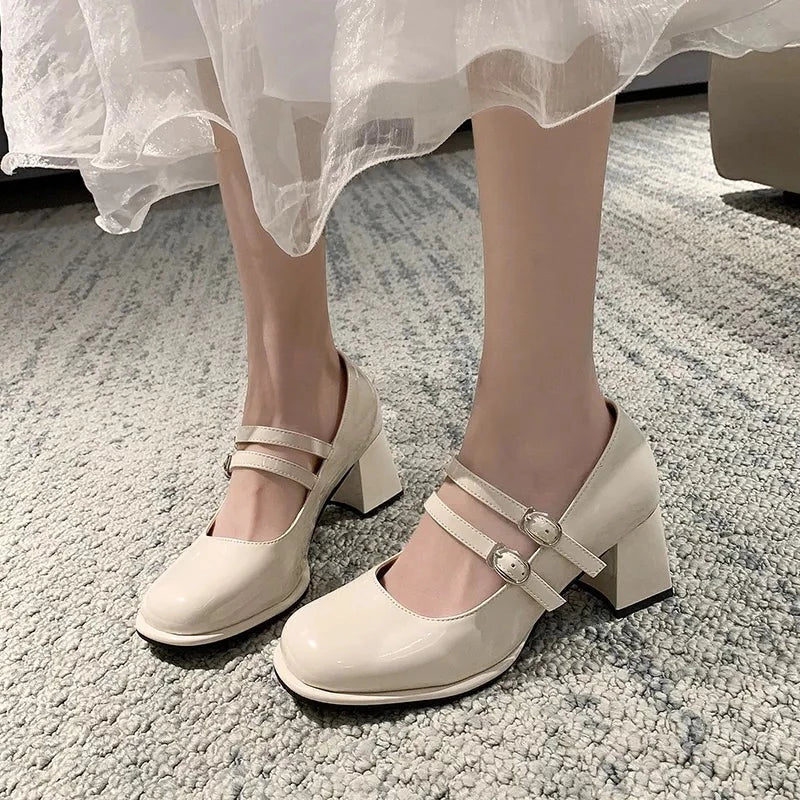 Aiertu - Novelist's Quill Goth  Mary Janes Shoes Dark Academia Kawaii Academia Y2K Cottagecore Coquette Fairycore Dollette Princesscore Aiertu