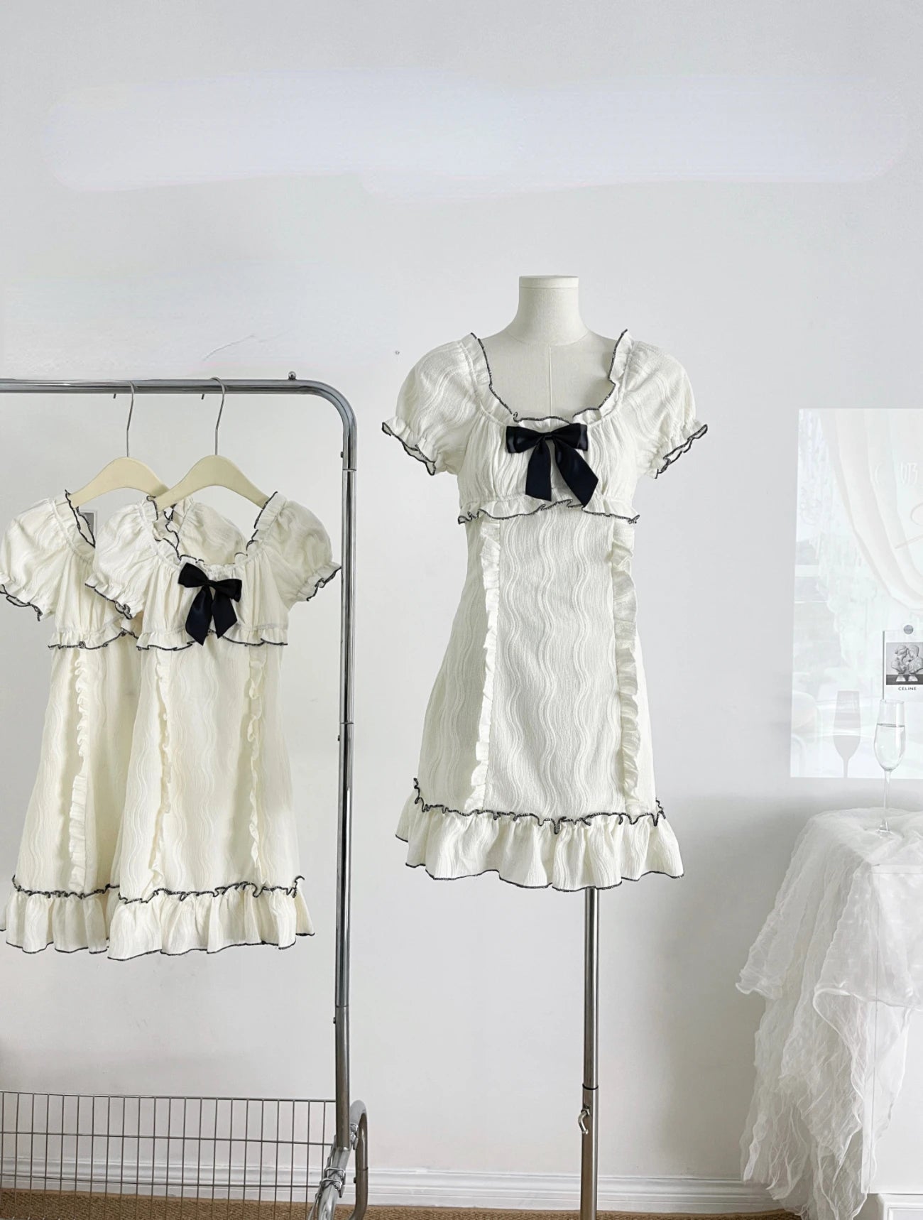 Aiertu 2024 Summer Woman Short Sleeve Y2k Mini Dress Party Slim Sweet Bow Dress Casual Outwear One Piece Dress Korean Fashion Chic Aiertu