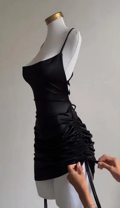 Aiertu DRESS TO IMPRESS 2024 Dress Summer High Sense Lace-up Sexy Halter Spice Bag Hip Skirt aiertu