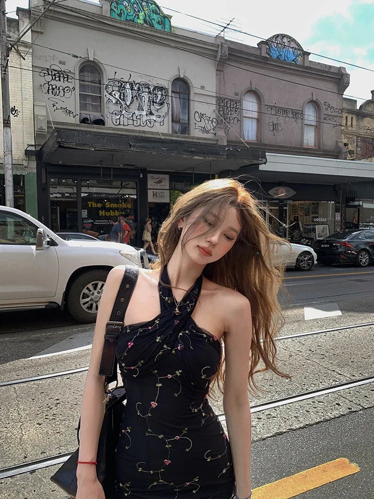 Aiertu Summer Women 2000s Y2k Clothing Casual Bodycon Sexy Dress  Vintage Elegant Mini Dress Even Party Korean Fashion Chic Sleeveless Aiertu
