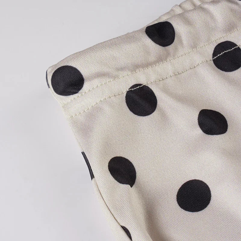 AIERTU  -  Retro Polka Dot Printed Micro-pull Pants Autumn New Loose Casual Low-rise Trousers Aiertu