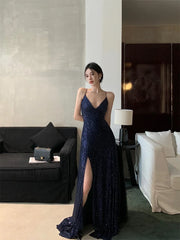 Aiertu Women Evening Dress Vintage 90s Korean Sequins Off Shoulder Party Club Long Dress Harajuku Elegant Y2k One Piece Frocks Clothes Aiertu