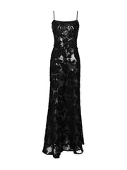 Aiertu Black Sexy Party Midi Dress Women Summer See-through Strap Y2k Dress Female Lace Chic Korean Fashion Slim Vintage Dress 2024 New Aiertu
