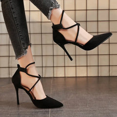 Newest Style High Heels Sexy Pumps Women Shoes 9cm Wedding Shoes for Women Bride Shallow Pointed Single Shoes Aiertu