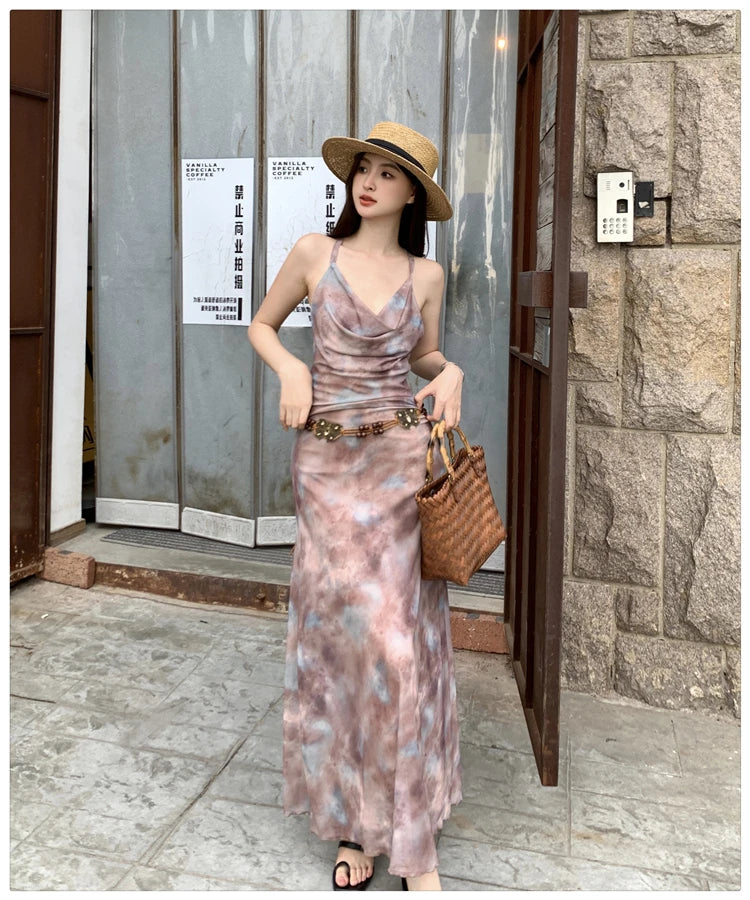 Aiertu Spaghetti Strap Elegant Bodycon Women Summer Dress New Sleeveless Casual Slim Party Birthday Beach Vestidos Female Clothes Mujer Aiertu