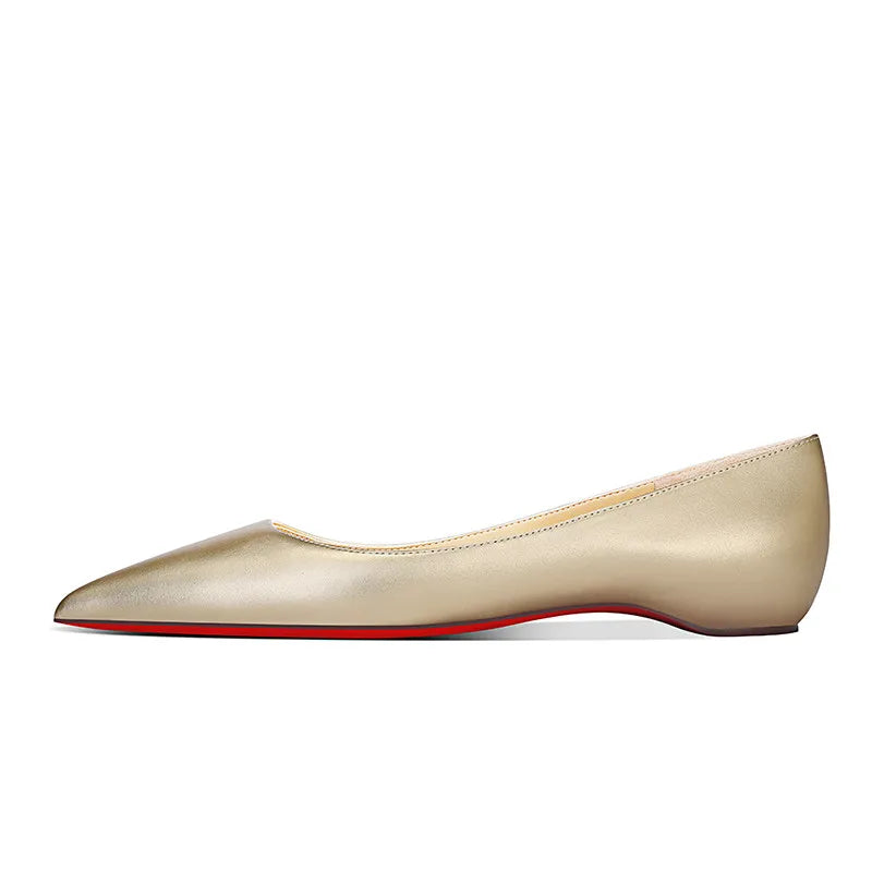 AIERTU  -  Autumn New Pointed Temperament, Small and Fresh, Inner Height Increasing Matte Flat Shoes, Women's Shallow Mouth Single Shoes Aiertu