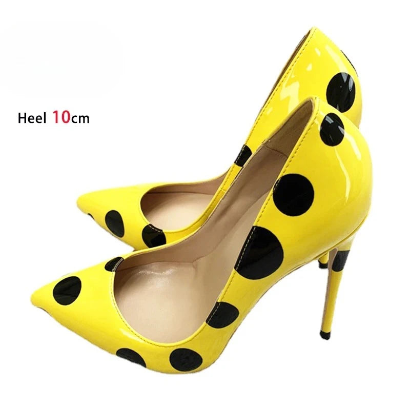 AIERTU  -  Fashion Designer Women Shoes New Exquisite Polka Dot Pointed Tip High Heels for Woman Sexy Model Performance Shoes Zapatos Mujer