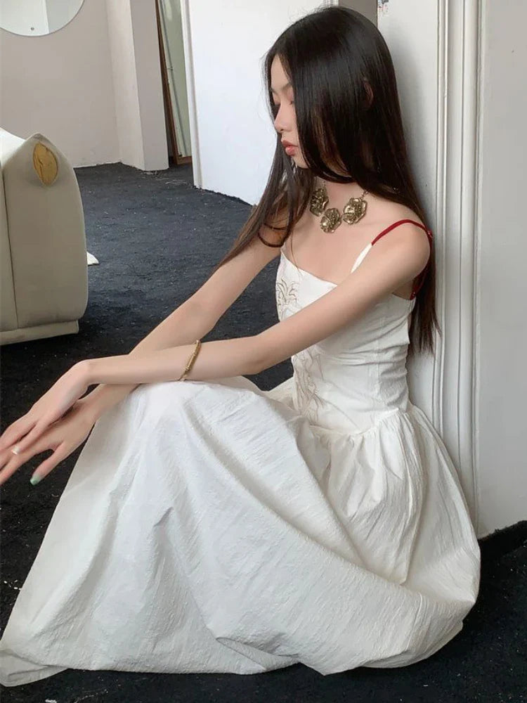 Aiertu DRESS TO IMPRESS Dresses Women Creativity Attractive Embroidery Elegant Streetwear Popular Holiday Chinese Style Ladies Ankle-Length Leisure Chic aiertu
