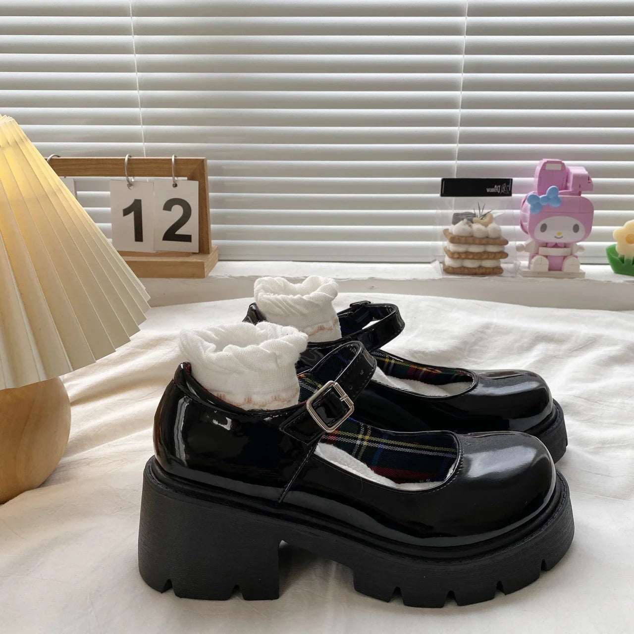 Aiertu Back  to school Spring/autumn Mid Heel Loafers Square Heel Round Toe 2024 High Quality Women's Shoes Buckle Strap Shallow Solid Fashion Pumps Aiertu