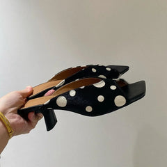 AIERTU  -  Retro Women's Shoes Luxury True Fur High Heeled Sandals for Woman Fashion Model Casual Shoes Designer Shoes Sandalias De Mujer Aiertu