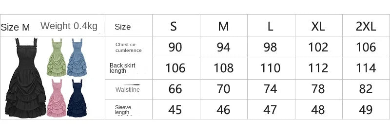 Aiertu New European and American Medieval Long Victorian Medieval Dress High Waist Cosplay Costume Ball Gown Aiertu