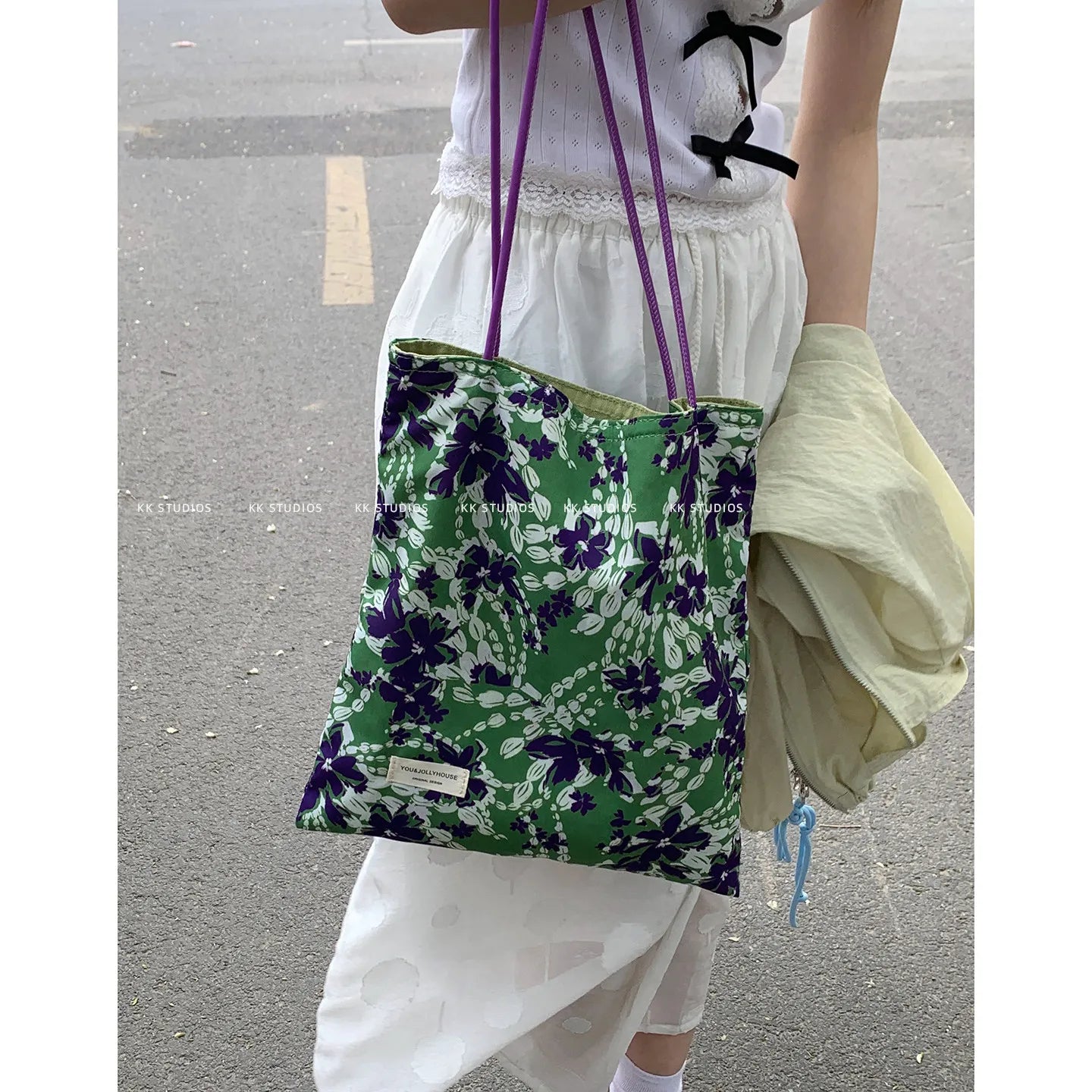 AIERTU  -  Flower Canvas Underarm Bag for Women New Fashionable New Chinese Style Large Capacity Cloth Bags Aiertu
