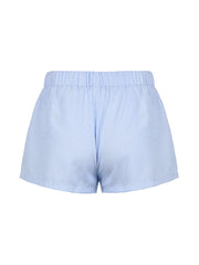 Aiertu Casual Loose Stripe Button Details Summer Shorts Women Vacation Beach Outfits Aiertu