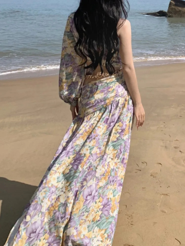 Aiertu Vintage and Chic Women Summer Dress Elegant Casual Floral Print Midi Party Vestidos Female A-Line Beach Holiday Clothes Mujers Aiertu