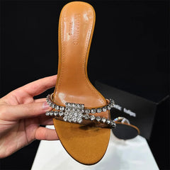 AIERTU  -  New Women Shoes Luxury Rhinestone High Heeled Sandals for Woman Fashion Banquet Wedding Shoe Designer Shoes Sandalias Mujer Aiertu