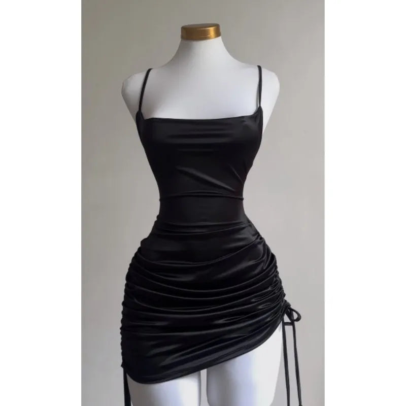 Aiertu DRESS TO IMPRESS 2024 Dress Summer High Sense Lace-up Sexy Halter Spice Bag Hip Skirt aiertu