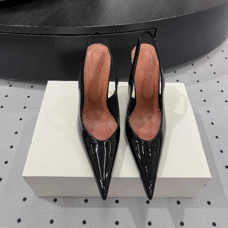 AIERTU  -  Fashion Summer New High Heels Women's Thin Heels Pointed Sexy Sandals Women's Empty Shoes Aiertu