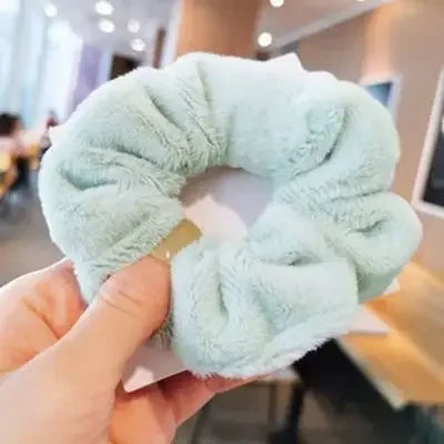 Aiertu Autumn Winter New Sweet Plush Soft Girls' Women Pompom Hair Ties Elastic Hair Band  Ropes  Accessories Headwear aiertu