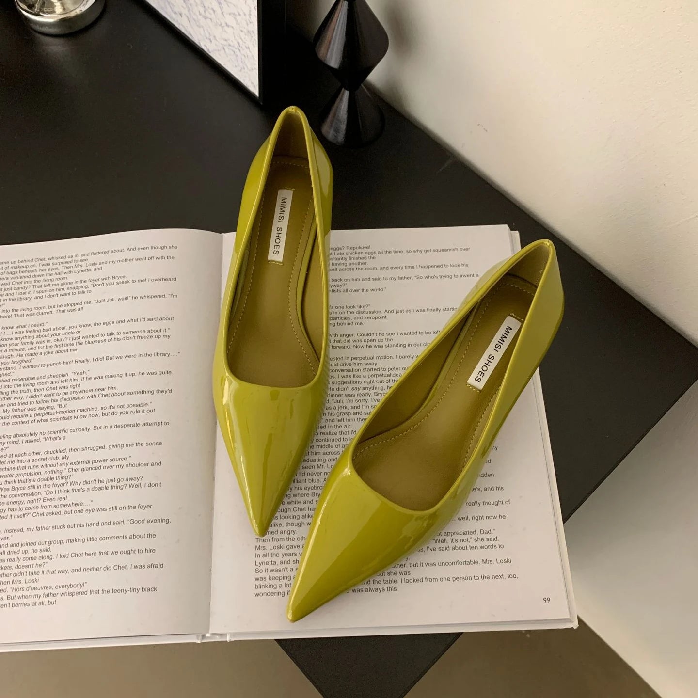 Patent Leather Low Heel Office Women Shoes Pumps Pointed Low Elegant High Heels Simple Comfy Nude Spring Footwear for Women 2024 Aiertu