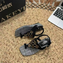 AIERTU  -  Women's Wedge Sandals Summer New Flat Comfort Sandals Fashion Trendy and All-match Beach Women's Shoes Sandalias De Mujer Aiertu