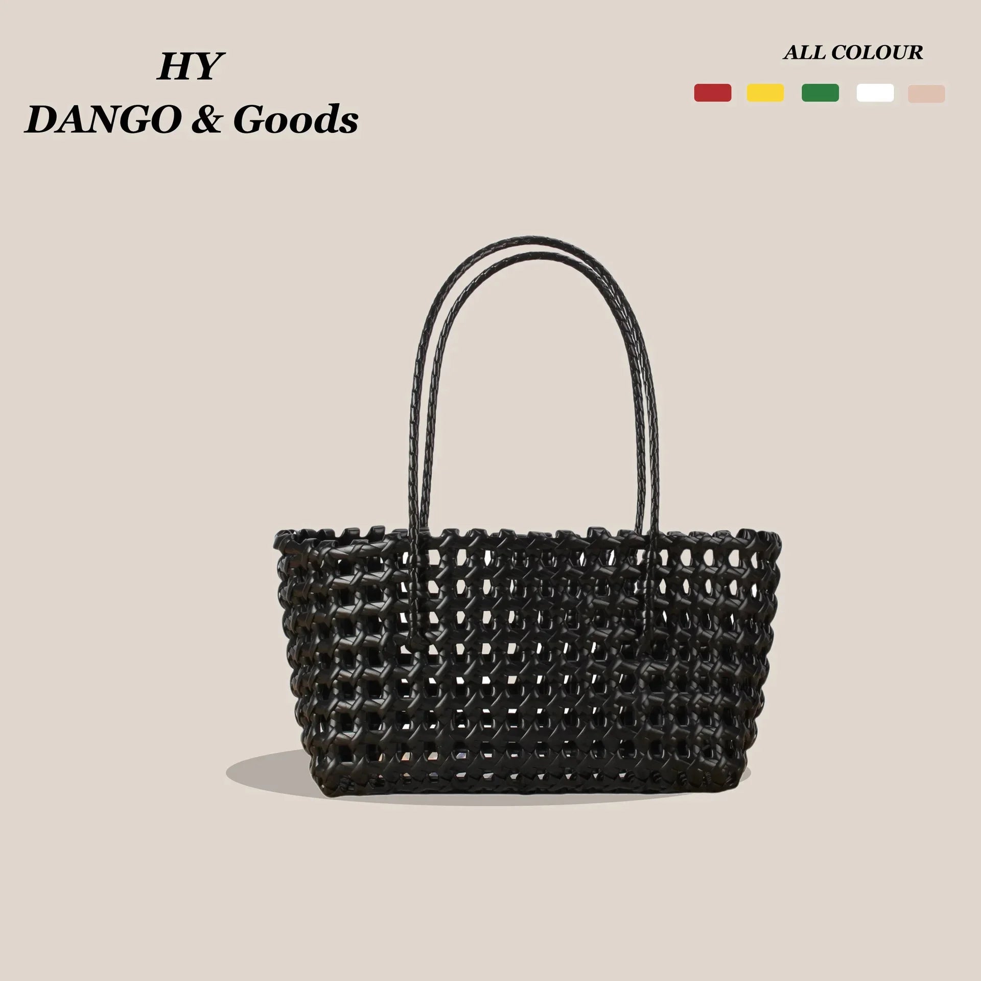 AIERTU  -  Handmade Woven Straw Handbag Portable Crochet Cabbage Basket Beach Vacation Travel Daily Commute Summer Shoulder Bag 30x13x16cm Aiertu