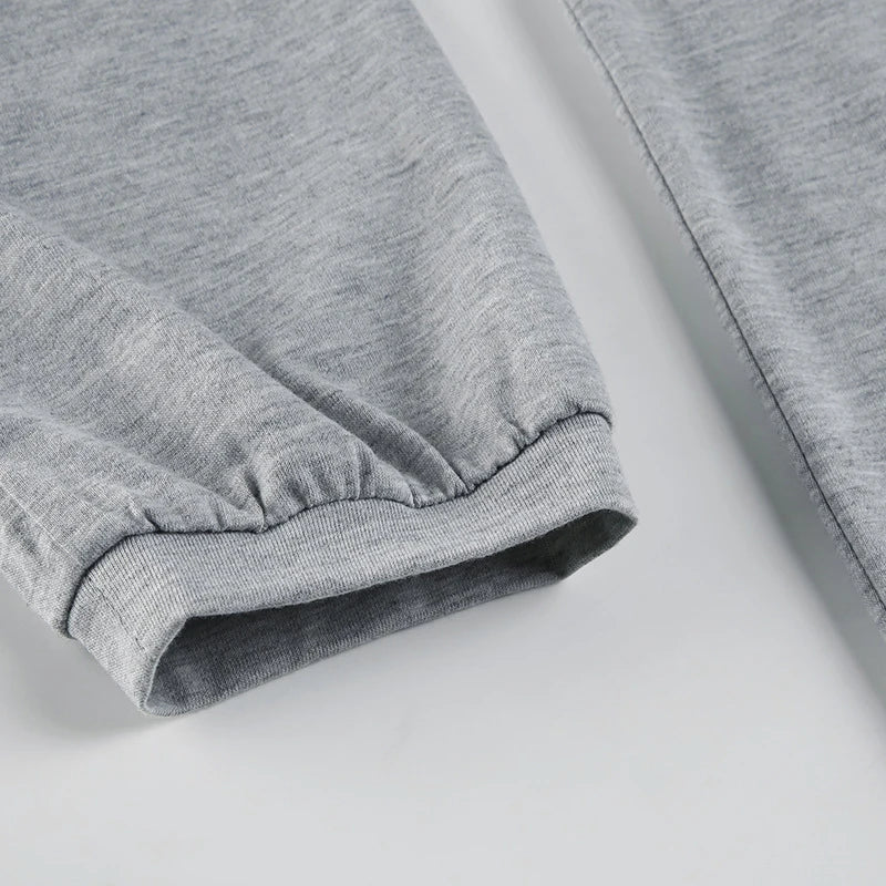 AIERTU  -  Casual Single-breasted Polo collar Loose Simple Long Sleeved Short Jumpsuits Street Gray Versatile Autumn Romper Clubwear Aiertu