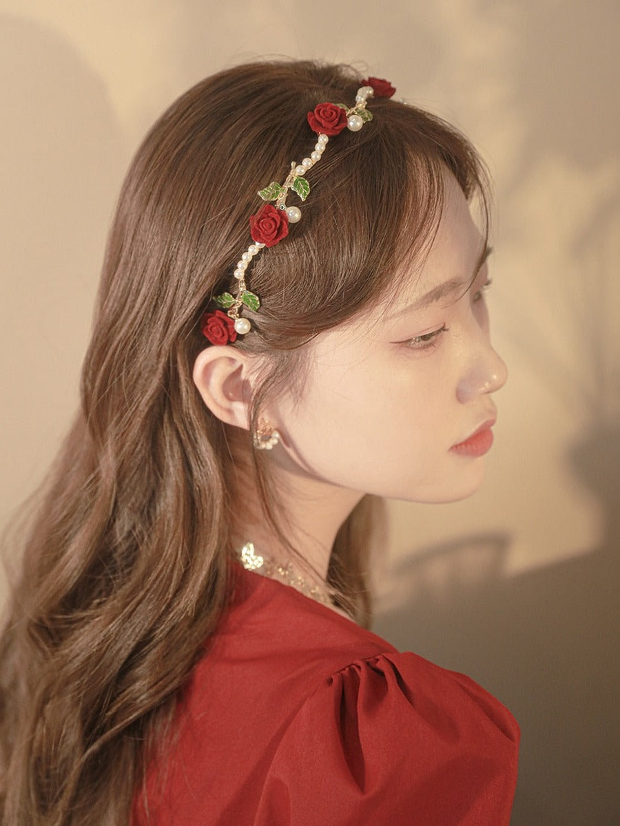 Aiertu - Rosamae Headband Hair Accessory Kawaii Academia Y2K Cottagecore Coquette Fairycore Dollette Princesscore Aiertu