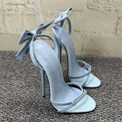 AIERTU  -  Sexy Strappy High Heels Elegant Bowknot Stiletto Sandals Exquisite Open Toe Party Wedding Shoes Plus Size Aiertu