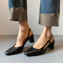 AIERTU  -  Fashion Womens Shoes Luxury Genuine Leather High Heeled Sandals for Woman French Style Casual Shoes Designer Shoes Zapatos Mujer Aiertu