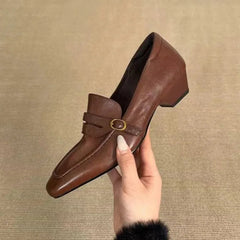 AIERTU  -  Fashion Womens Shoes Retro Luxury Genuine Leather Loafers for Woman Classic Britain Casual Shoes Designer Shoes Zapatos De Mujer Aiertu
