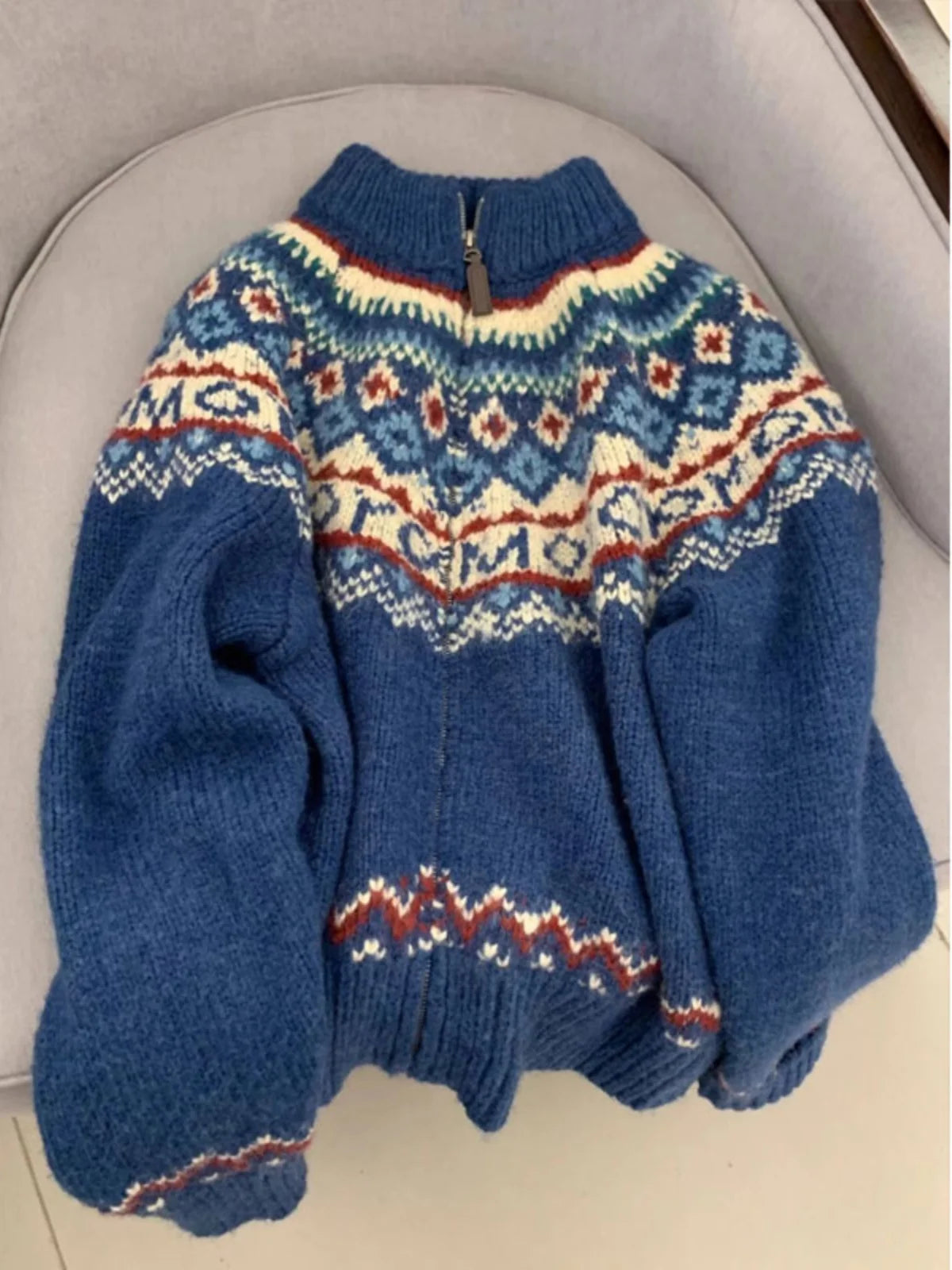 Japanese Retro Thicken Knitted Cardigan Women Turtleneck Sweater Autumn Winter Loose Soft Warm Coats Women's Knitwear Tops Aiertu