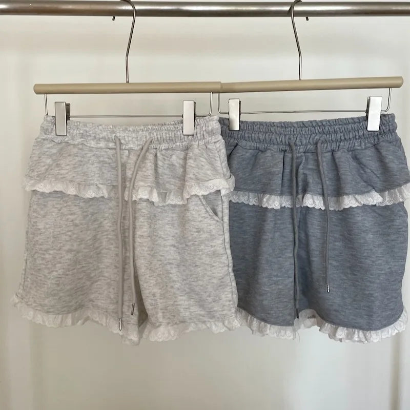 AIERTU  -  Summer Playful and Cute Lace Splicing Skirt Sports Style Shorts and Sweatpants Aiertu