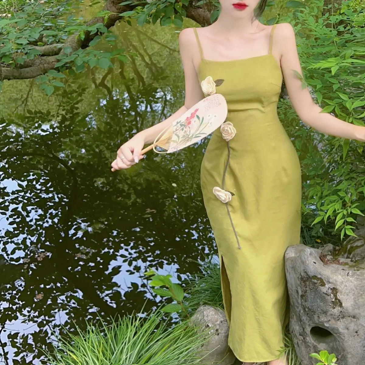 Aiertu Vintage Elegant Long Dresses Women Casual Slim Korean Party Holiday Dresses Female 2024 Summer One-piece Dress Beach Fashion Y2k Aiertu