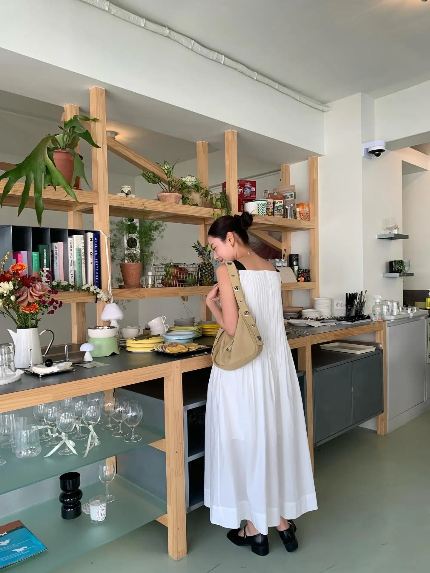 AIERTU  -  Korean Style Chic Versatile Color Block Wide Shoulder Strap Pleated Design Dress Street Style Summer Casual Women's Dress Aiertu