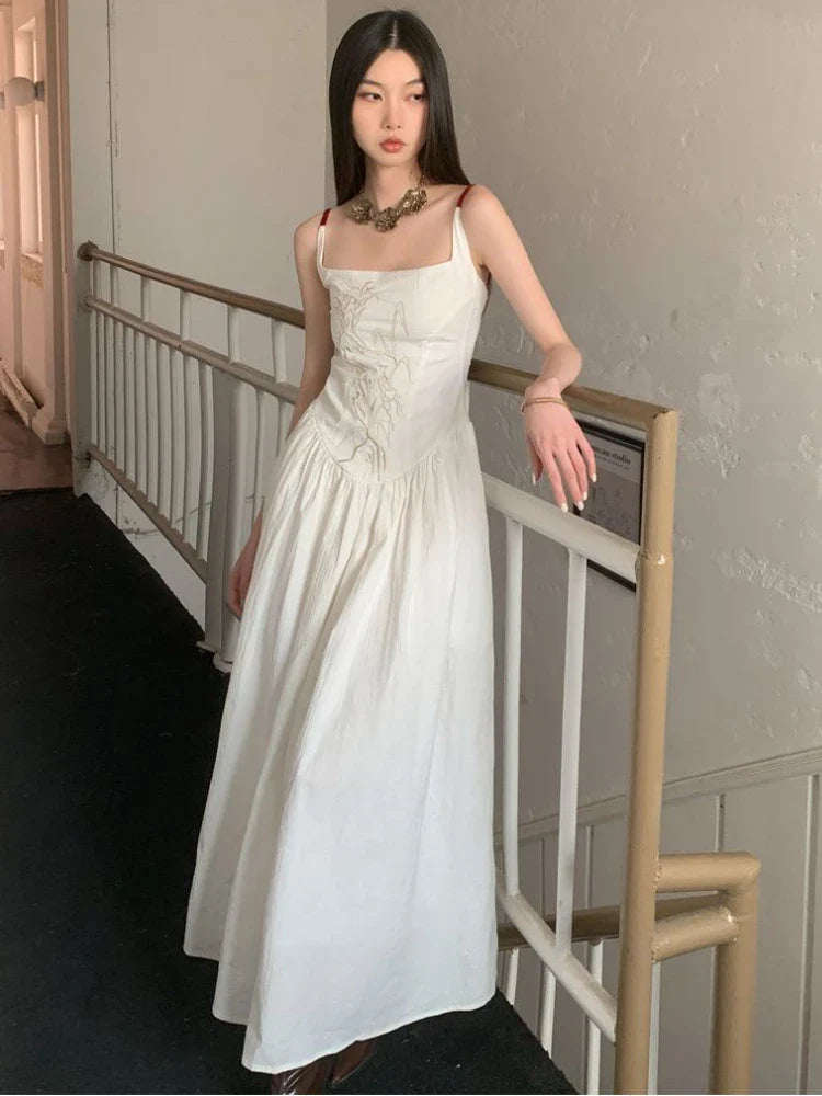 Aiertu DRESS TO IMPRESS Dresses Women Creativity Attractive Embroidery Elegant Streetwear Popular Holiday Chinese Style Ladies Ankle-Length Leisure Chic aiertu