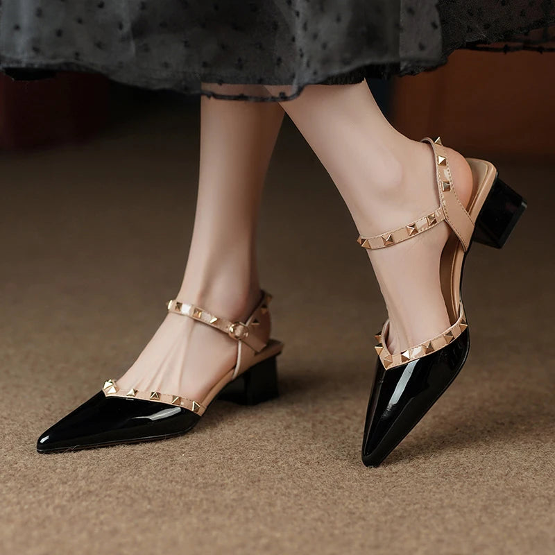 High Quality Summer Ladies Shoes Classic Rivet Design Women's Slingback Sandals Casual Fashion Girls Dating Shoes Zapatos Aiertu