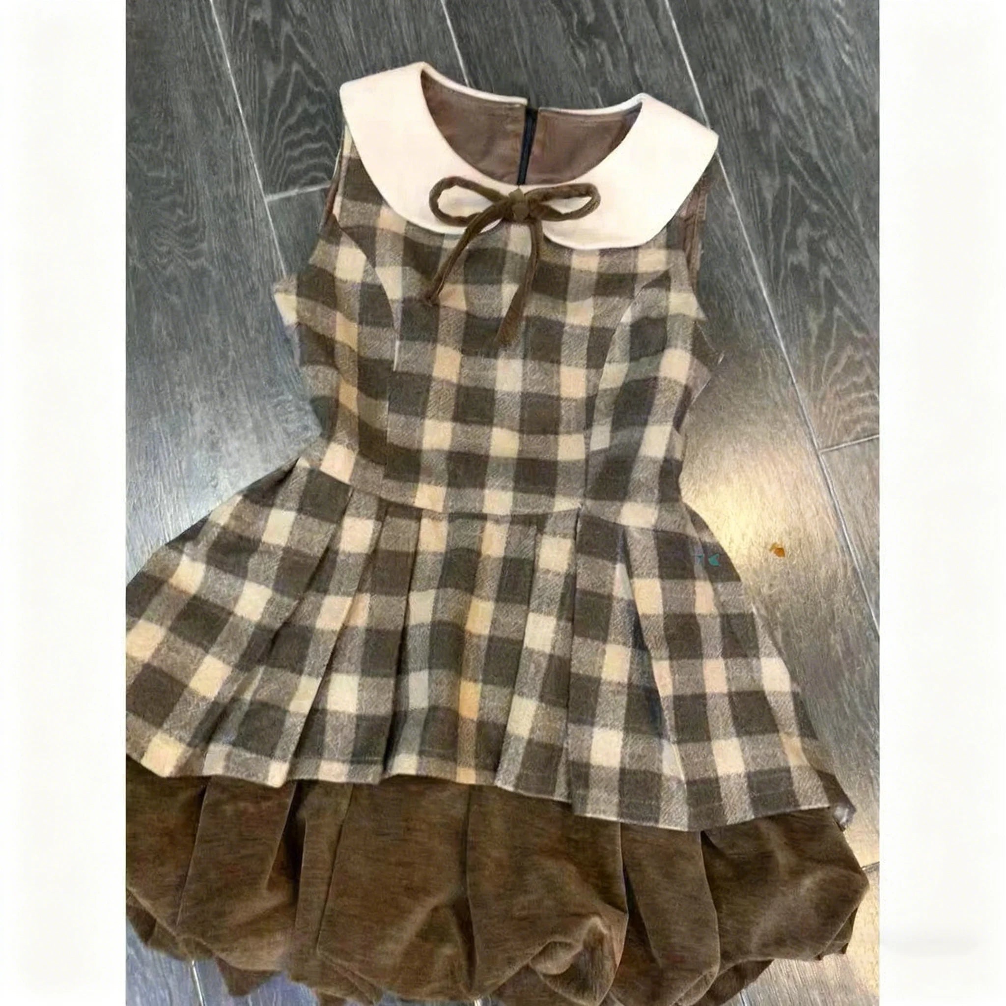 AIERTU  -  Harajuku Dresses Sexy Y2k Sweet 2000s Kawaii Ball Gown Bow Women's Dress Winter Short Skirt Plaid Fairycore Fashion Elegant Emo Aiertu